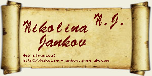 Nikolina Jankov vizit kartica
